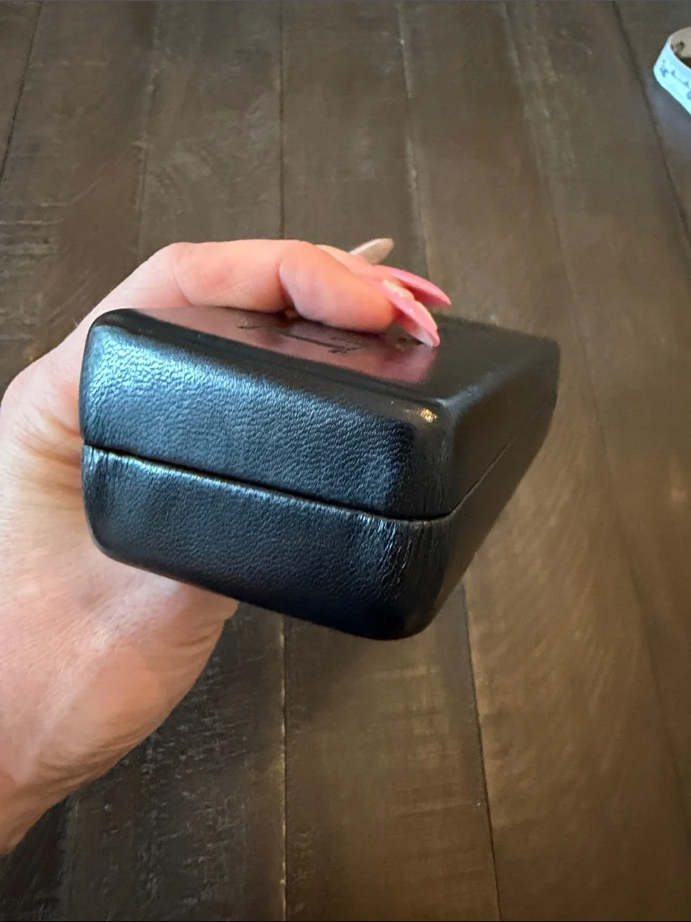 L.A.M.B. Black Embossed Eyewear Case